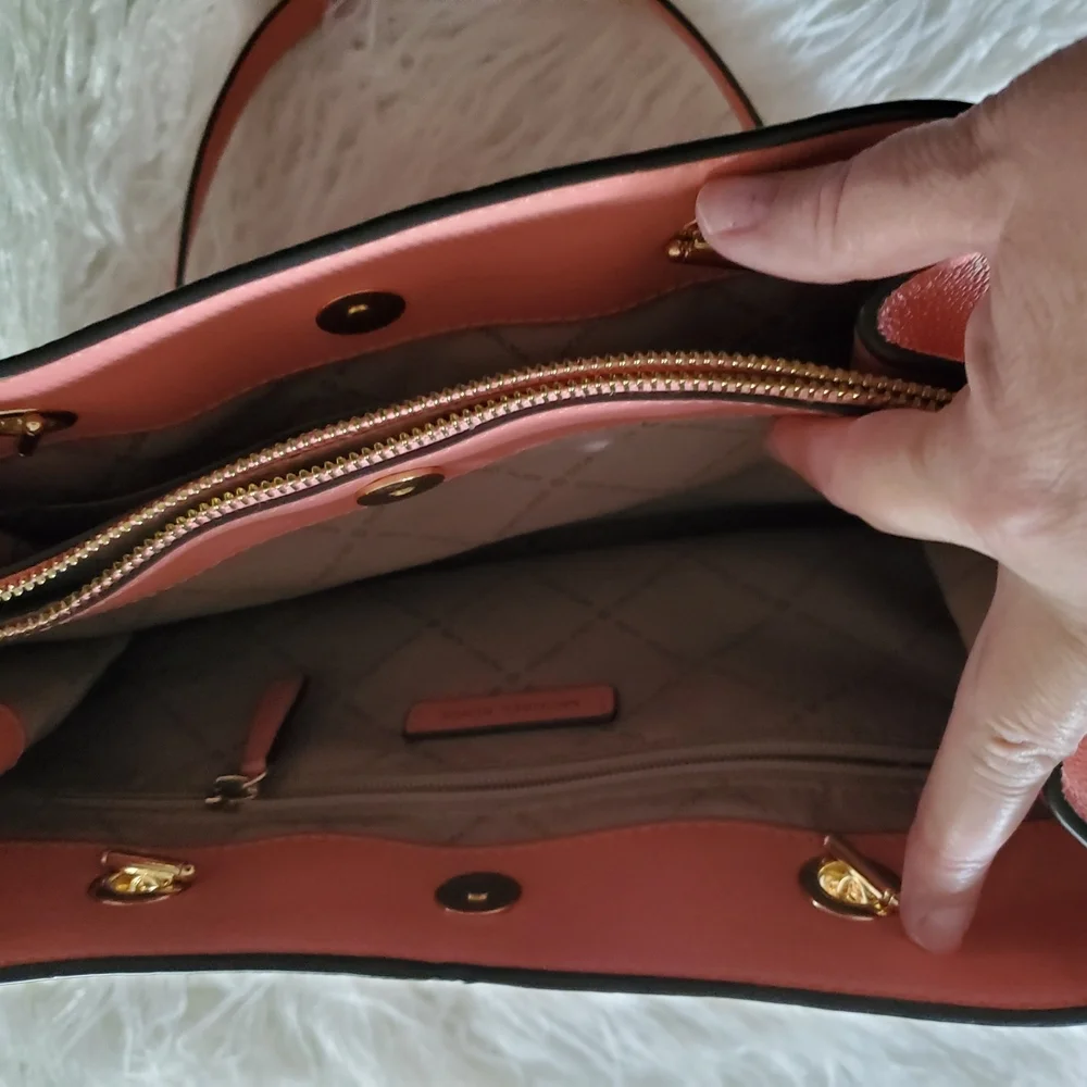 Michael Kors Coral Leather Tote Bag